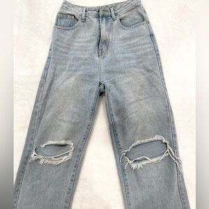 Baggy Distressed Ripped Jeans